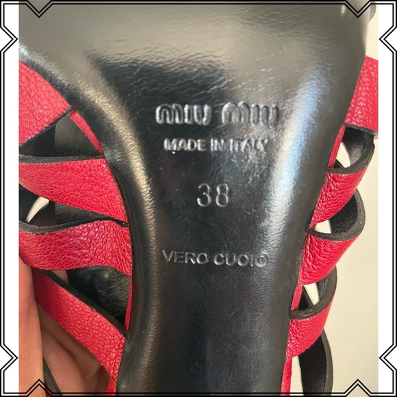 Miu Miu Cagey Strapped Stiletto Sandals- Vintage circa 2000 - Picture 6 of 6